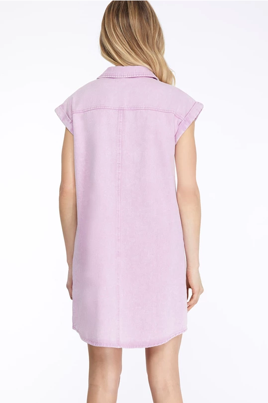 **SALE!**Sandoval Denim Buttondown Lilac Dress