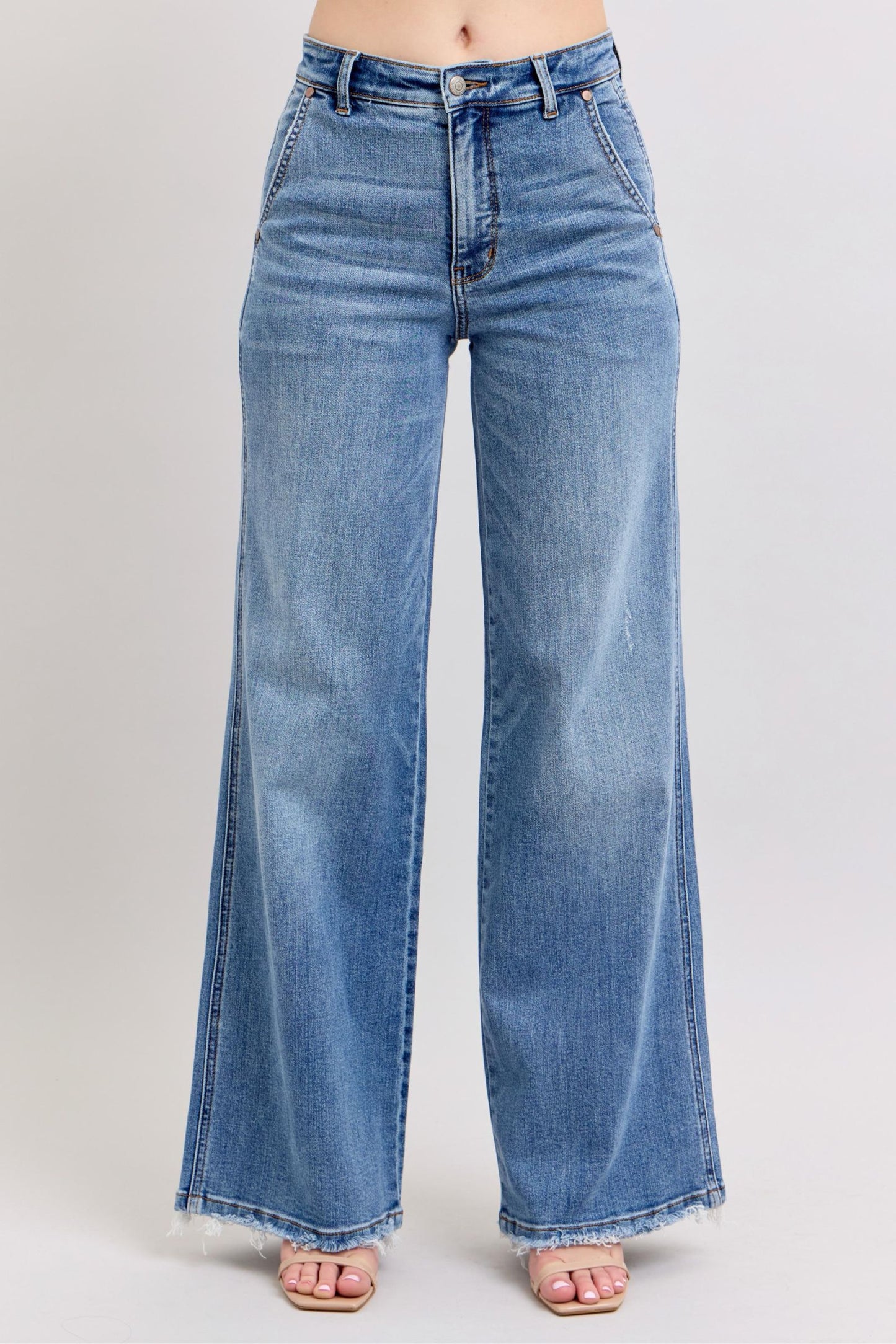 Judy Blue Plainview Retro Wide Leg Jeans
