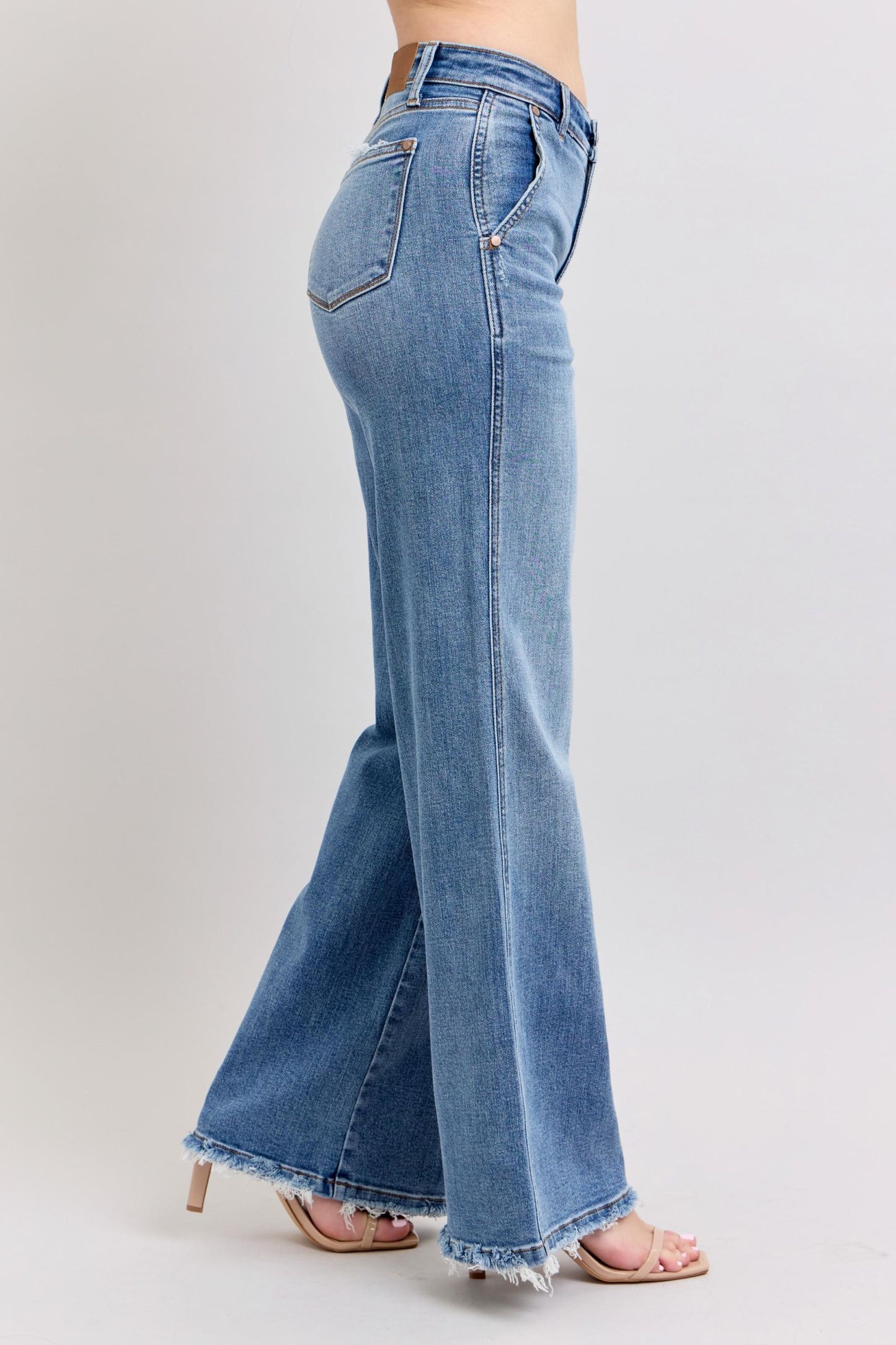 Judy Blue Plainview Retro Wide Leg Jeans