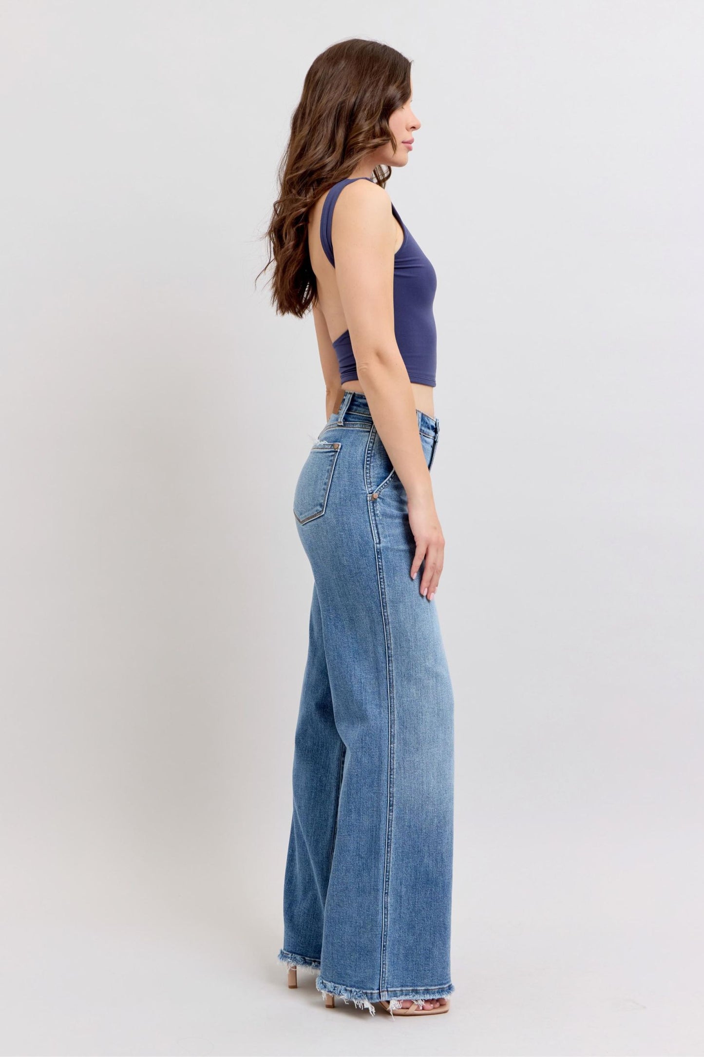Judy Blue Plainview Retro Wide Leg Jeans