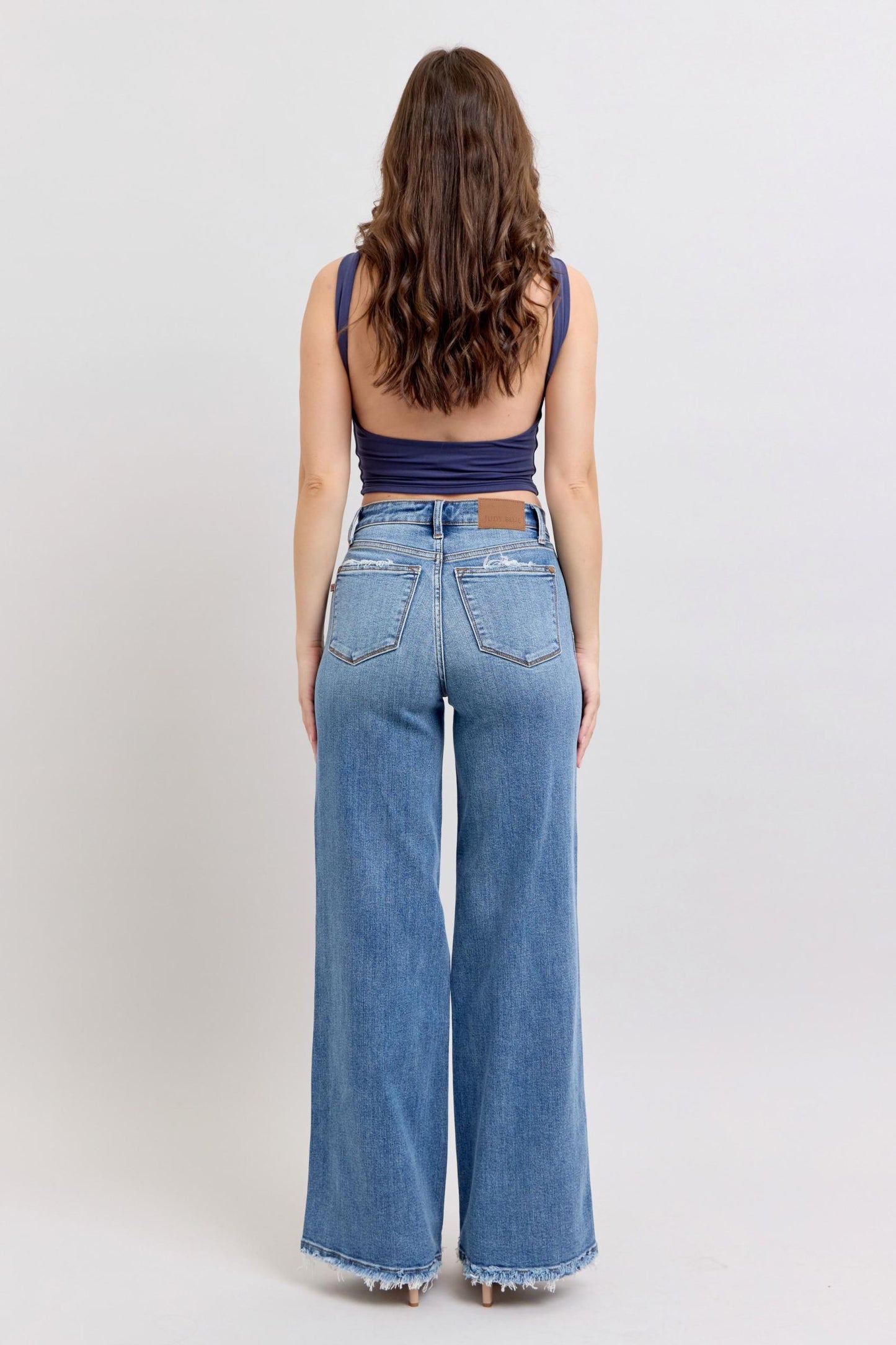 Judy Blue Plainview Retro Wide Leg Jeans
