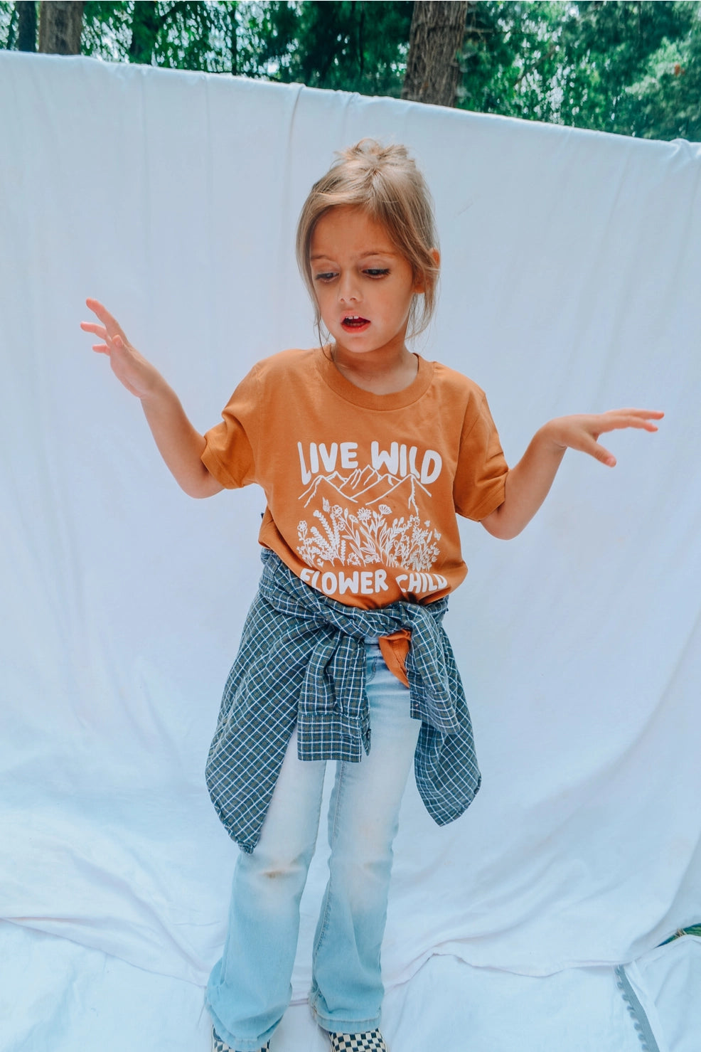 Girls Live Wild Flower Child Tee