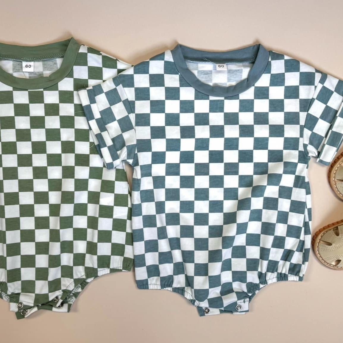 Baby Boys Checkered Onesie