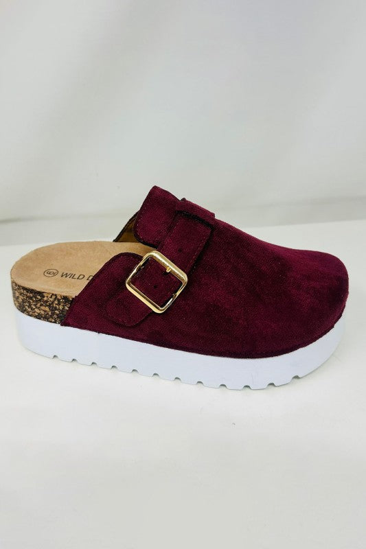 Jutta Suede Platform Mule