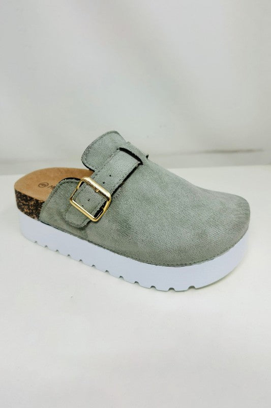Jutta Suede Platform Mule
