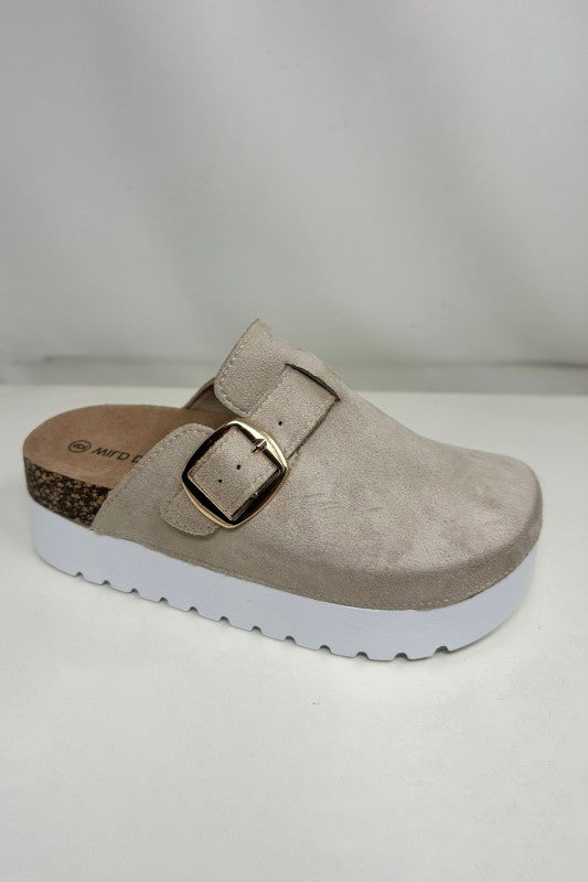 Jutta Suede Platform Mule