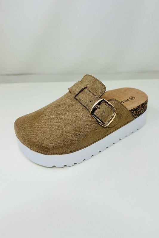 Jutta Suede Platform Mule