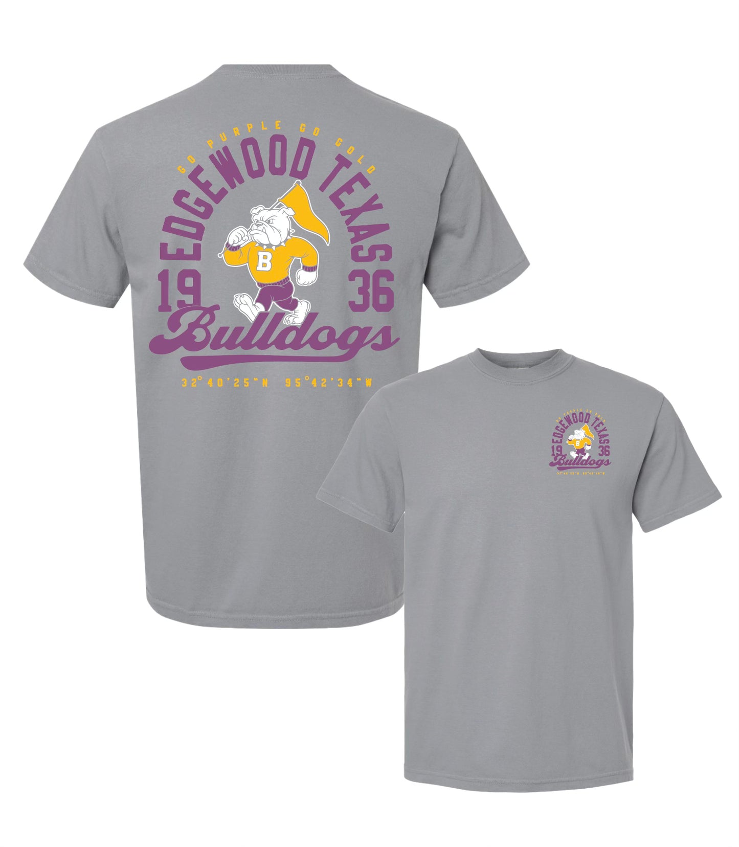 Arch GRAY Edgewood Bulldogs Tee