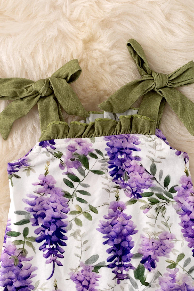 Baby Girls Lilac Flower Jumpsuit