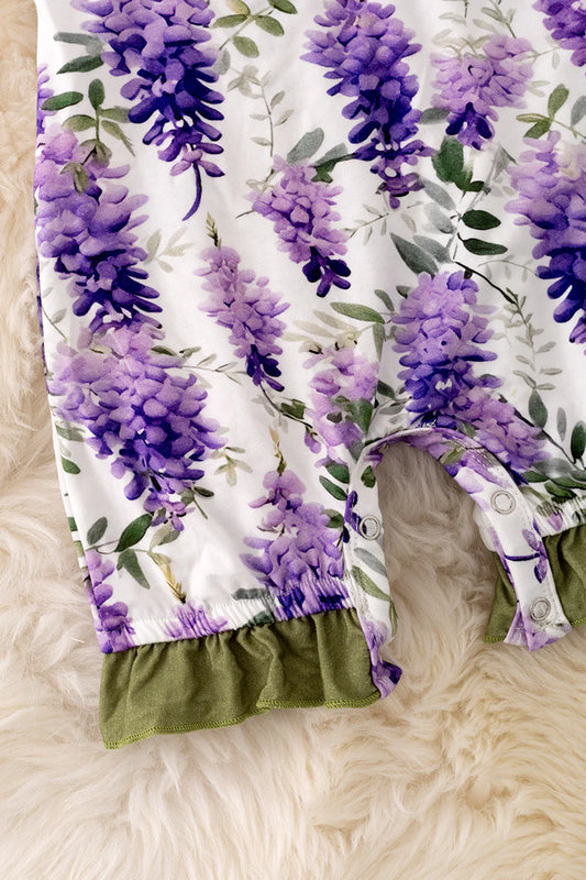 Baby Girls Lilac Flower Jumpsuit