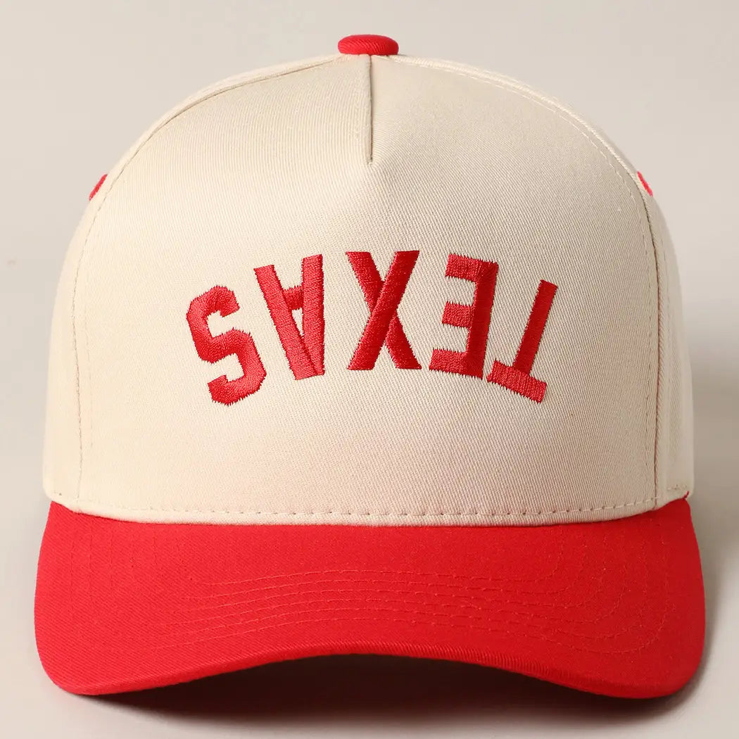 Texas Upside Down Embroidered Hat