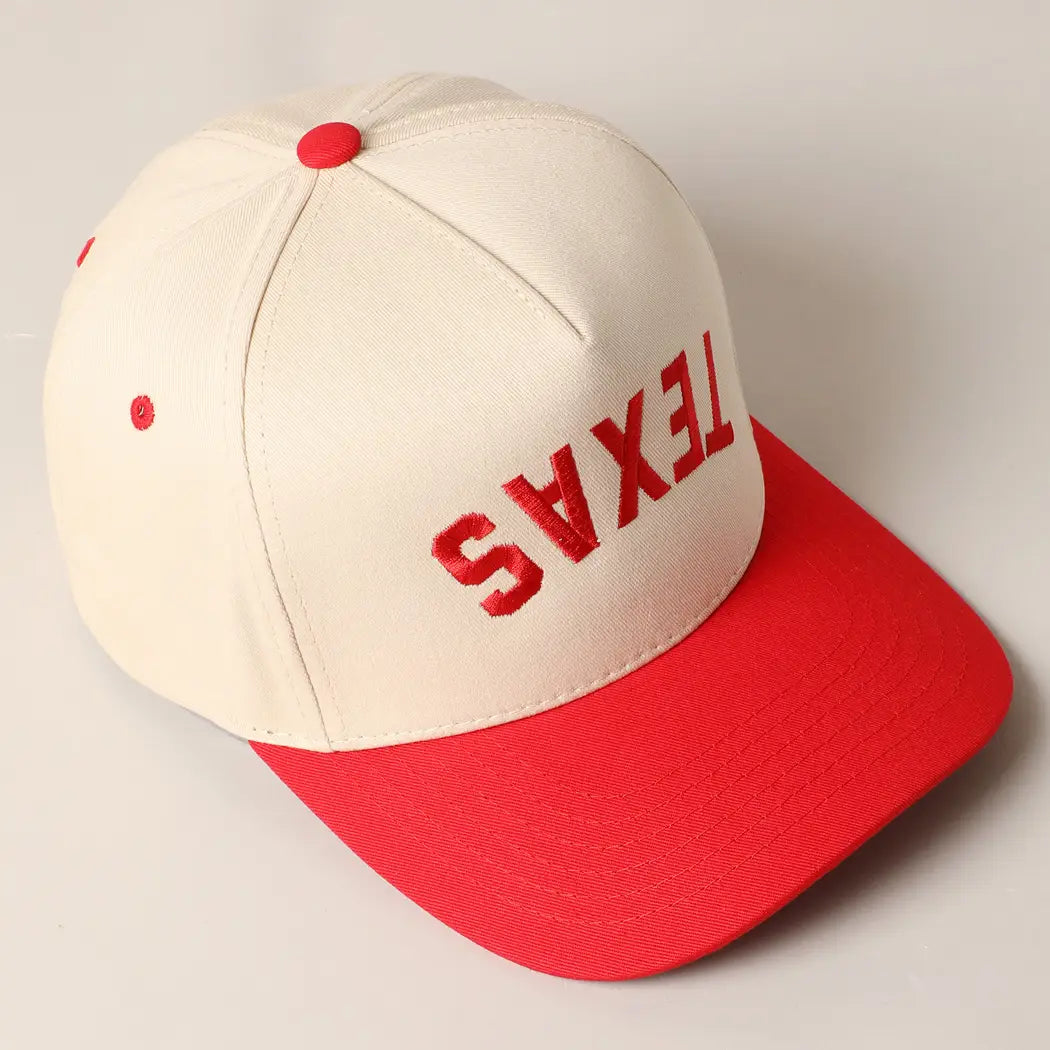 Texas Upside Down Embroidered Hat