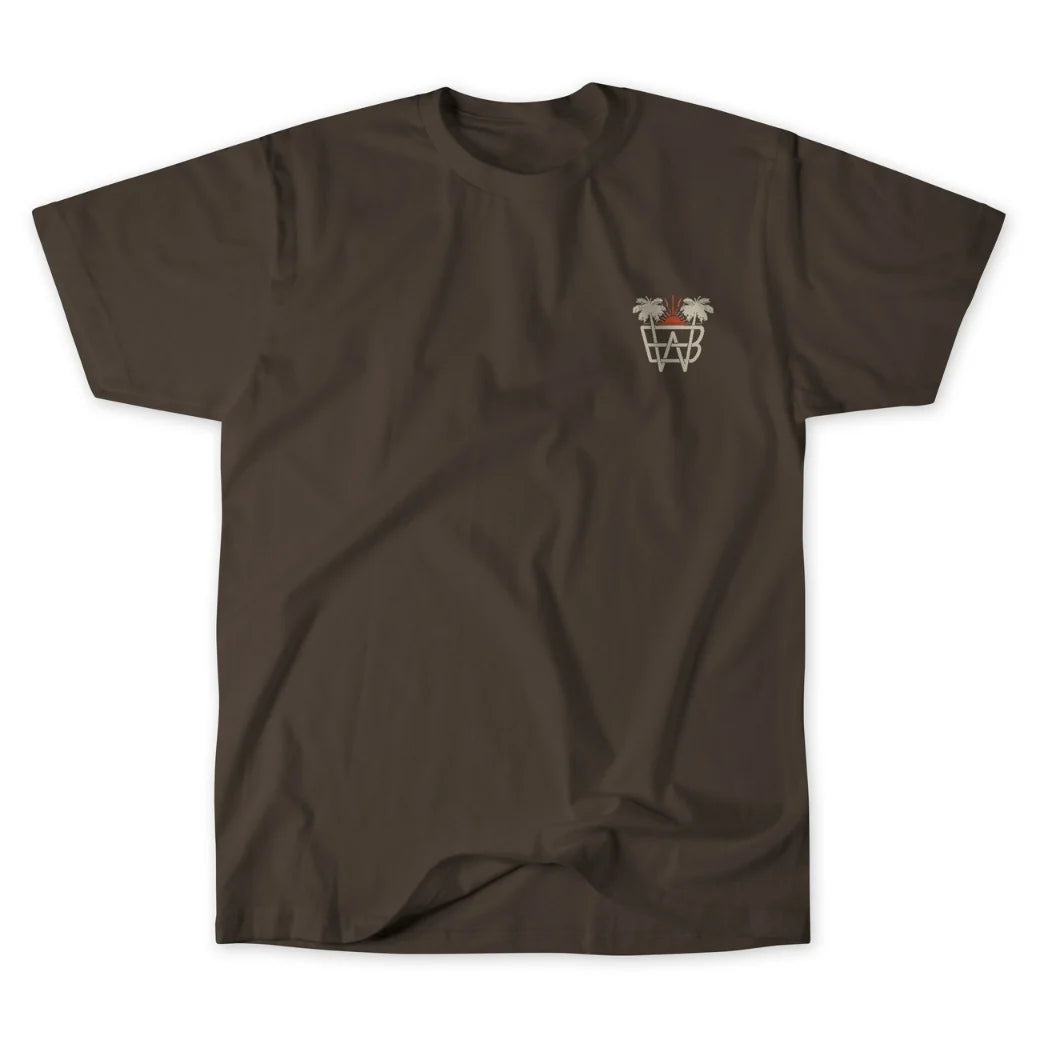 Whiskey Bent Hat Co. Surf Club Brown Tee