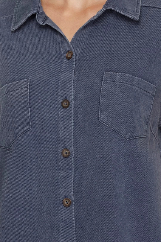 Sandoval Denim Buttondown Navy Dress