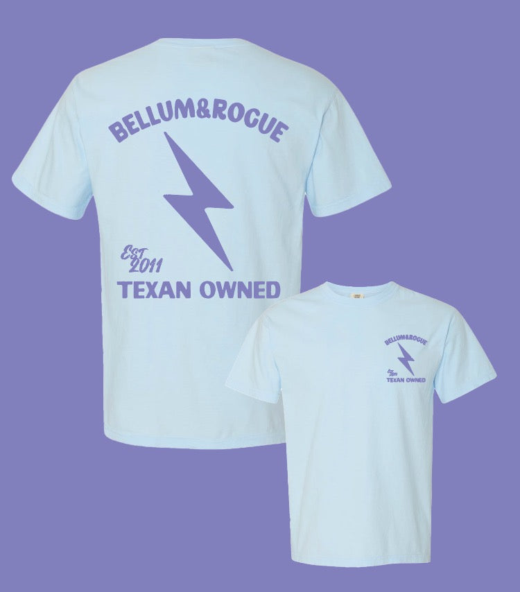 Icon Series Lightning Bolt Blue Store Logo Tee