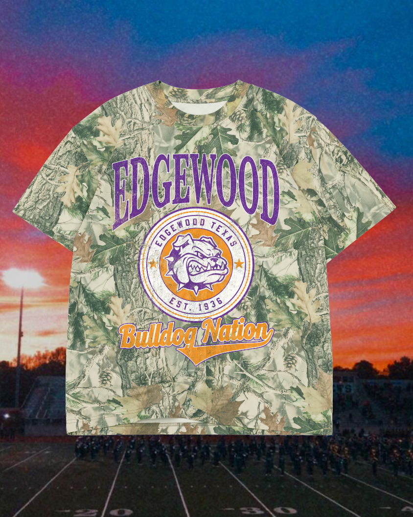 Adult Vintage Badge Edgewood Bulldogs Tee