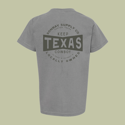 Sonray Keep Texas Cowboy Grey Tee