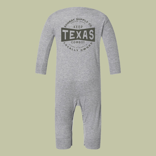 Sonray Keep Texas Cowboy Grey Baby Jumper