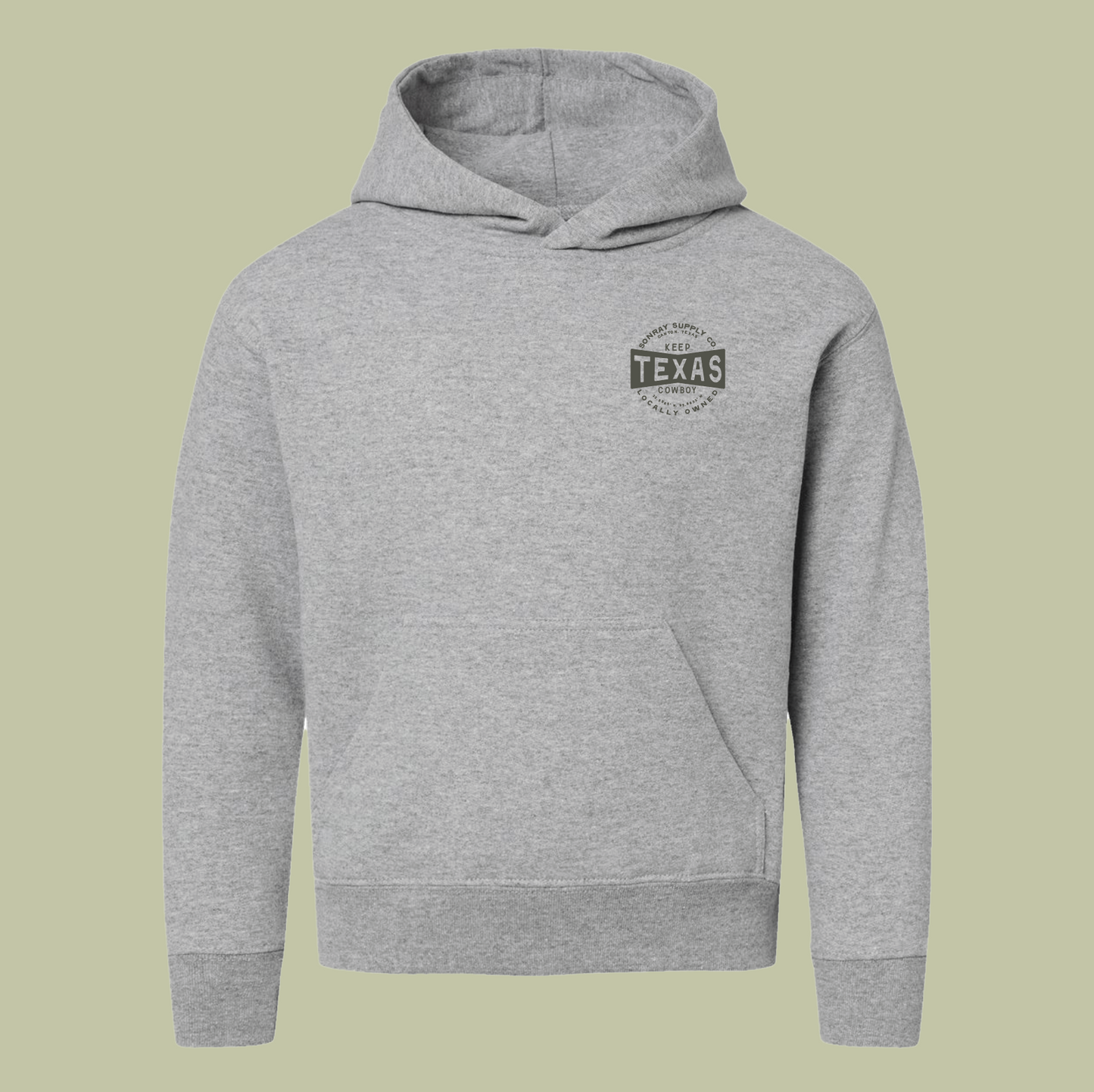 Sonray Keep Texas Cowboy Light Gray Hoodie