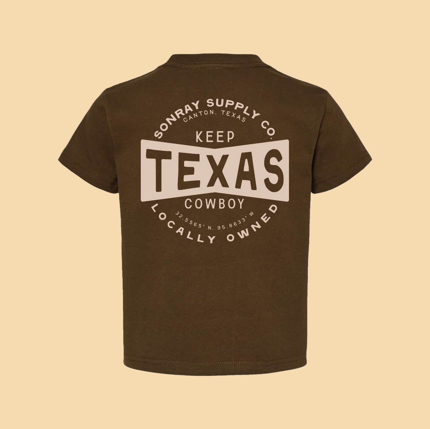Sonray Keep Texas Cowboy Brown Tee