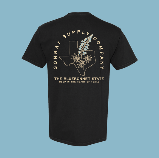 Sonray Bluebonnet Black Tee