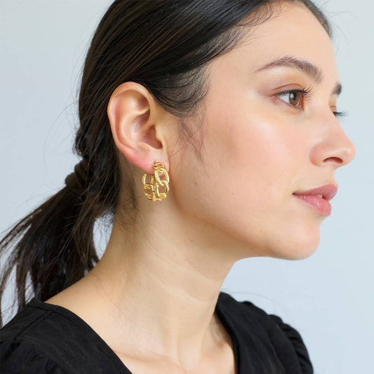Suzie Chain Link Hoops
