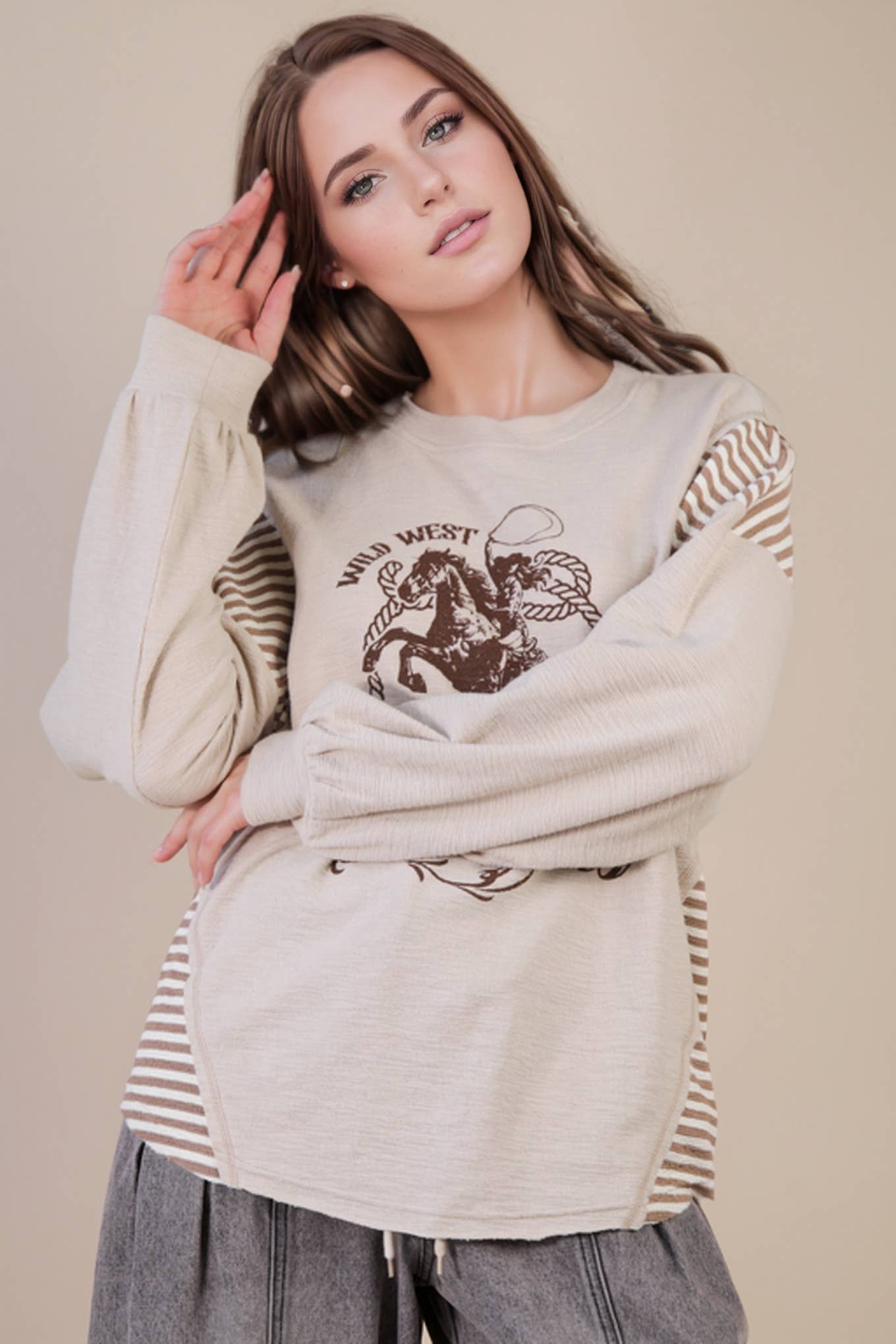Wild West Cowgirls Ivory Top