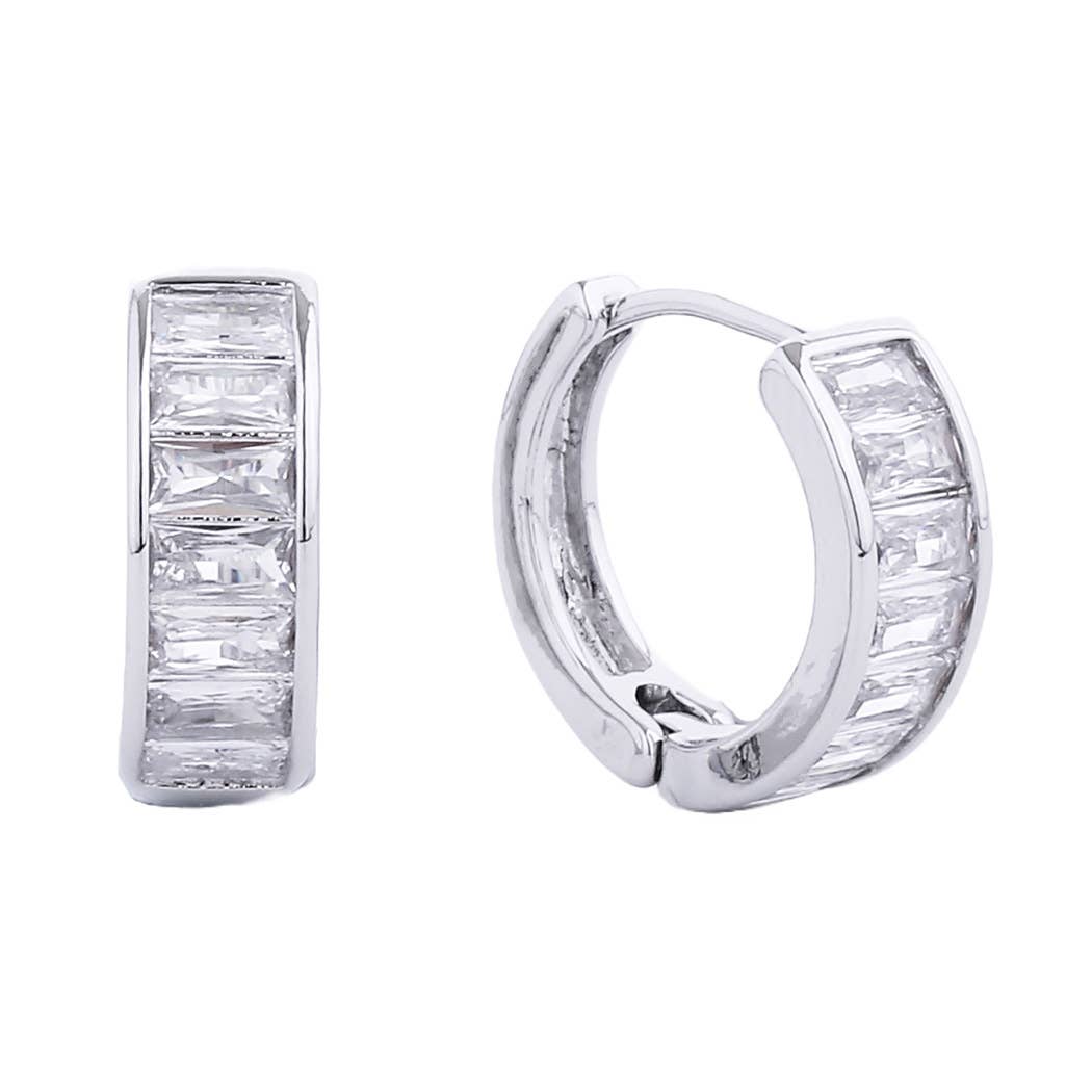 Miriam Baguette Huggie Earrings