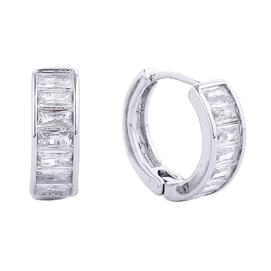 Miriam Baguette Huggie Earrings