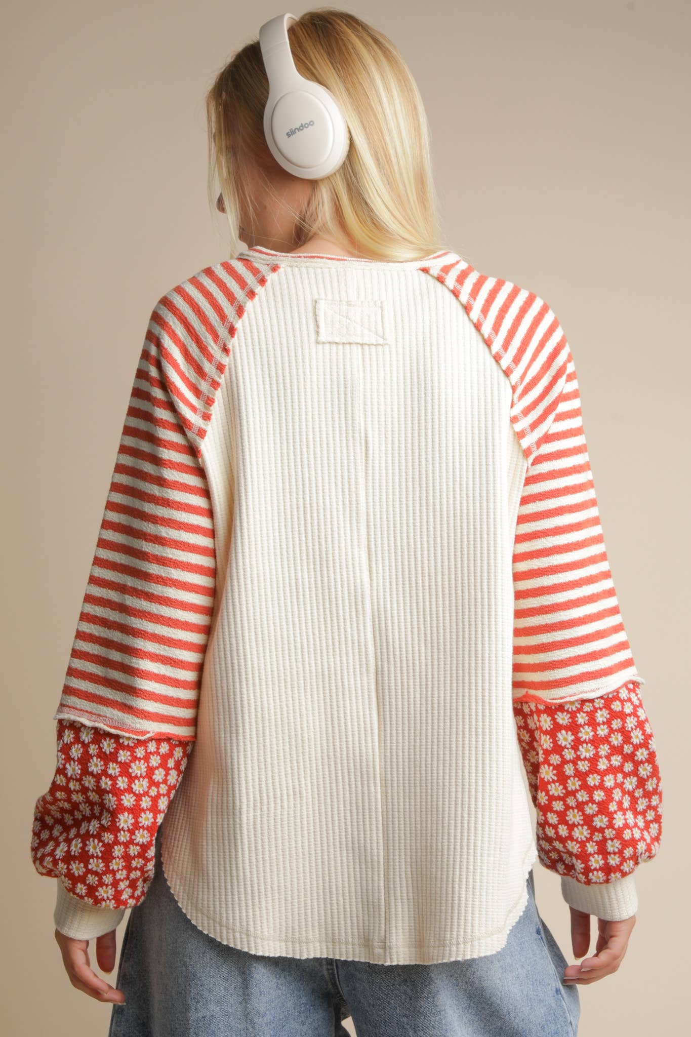 Meredith Floral & Stripe Knit Raglan