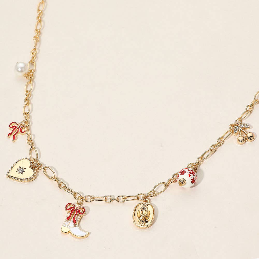 Bluebird Mini Western Charm Green Necklace