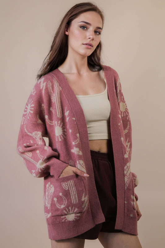 Silverton Western Print Cardigan