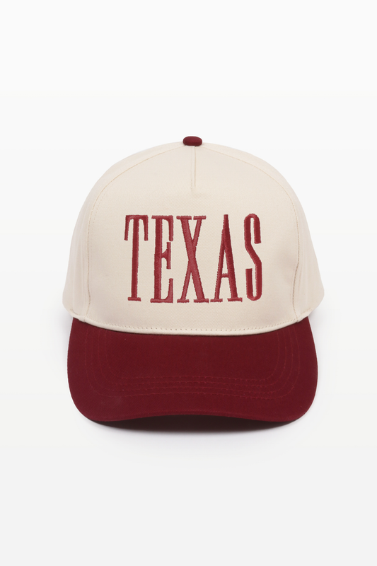Texas Embroidered Maroon Hat