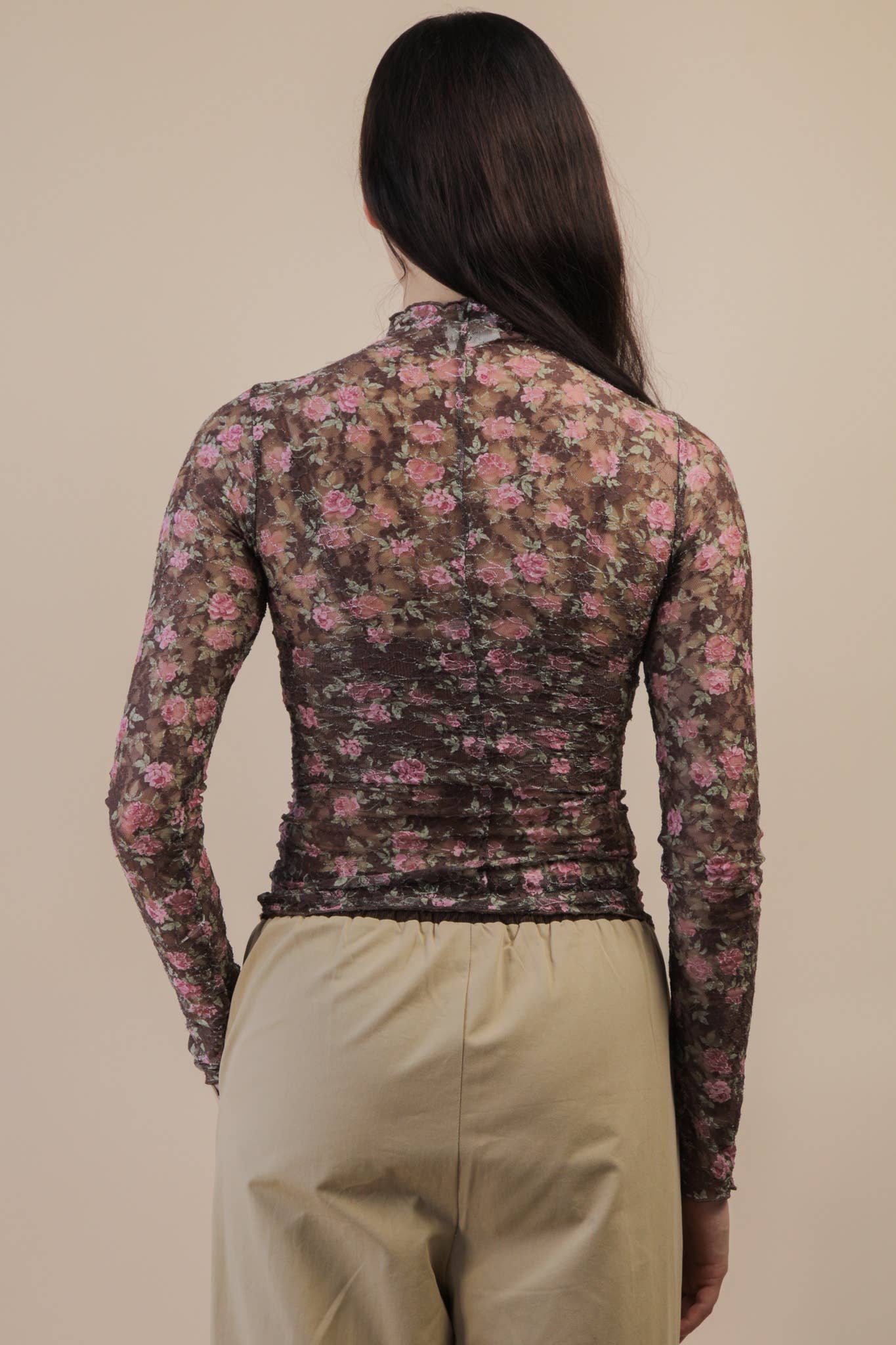 Gloria Floral Lace Long Sleeve Top