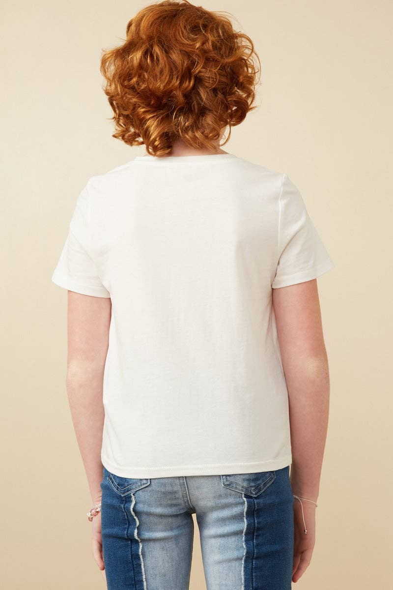 Girls Sunshine Flocked Tee