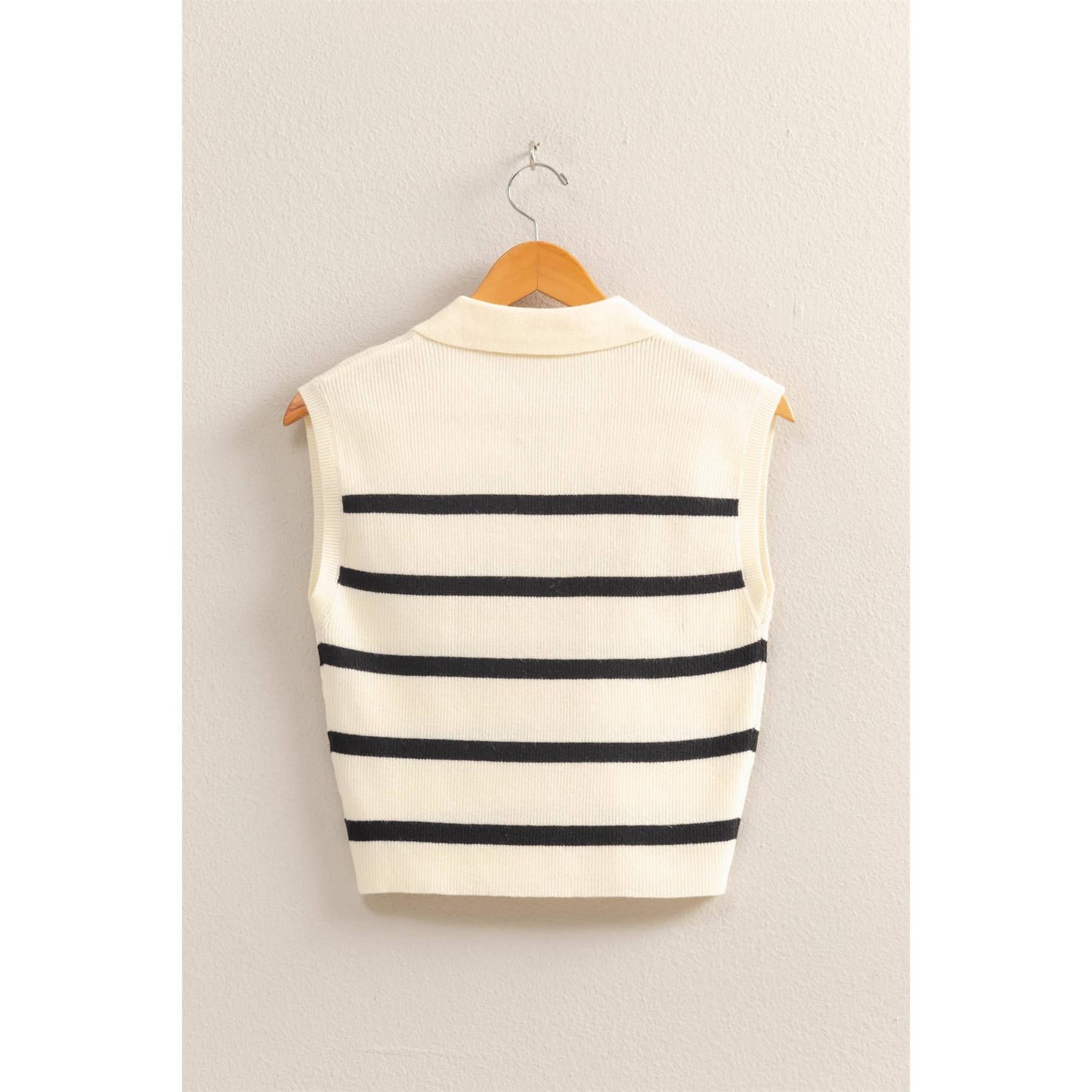 Madison Striped Collared Top