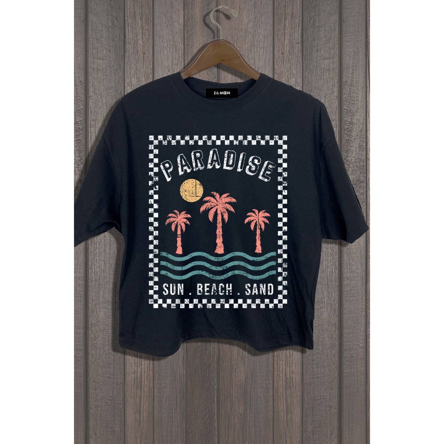 Paradise Sun Beach Sand Cropped Tee