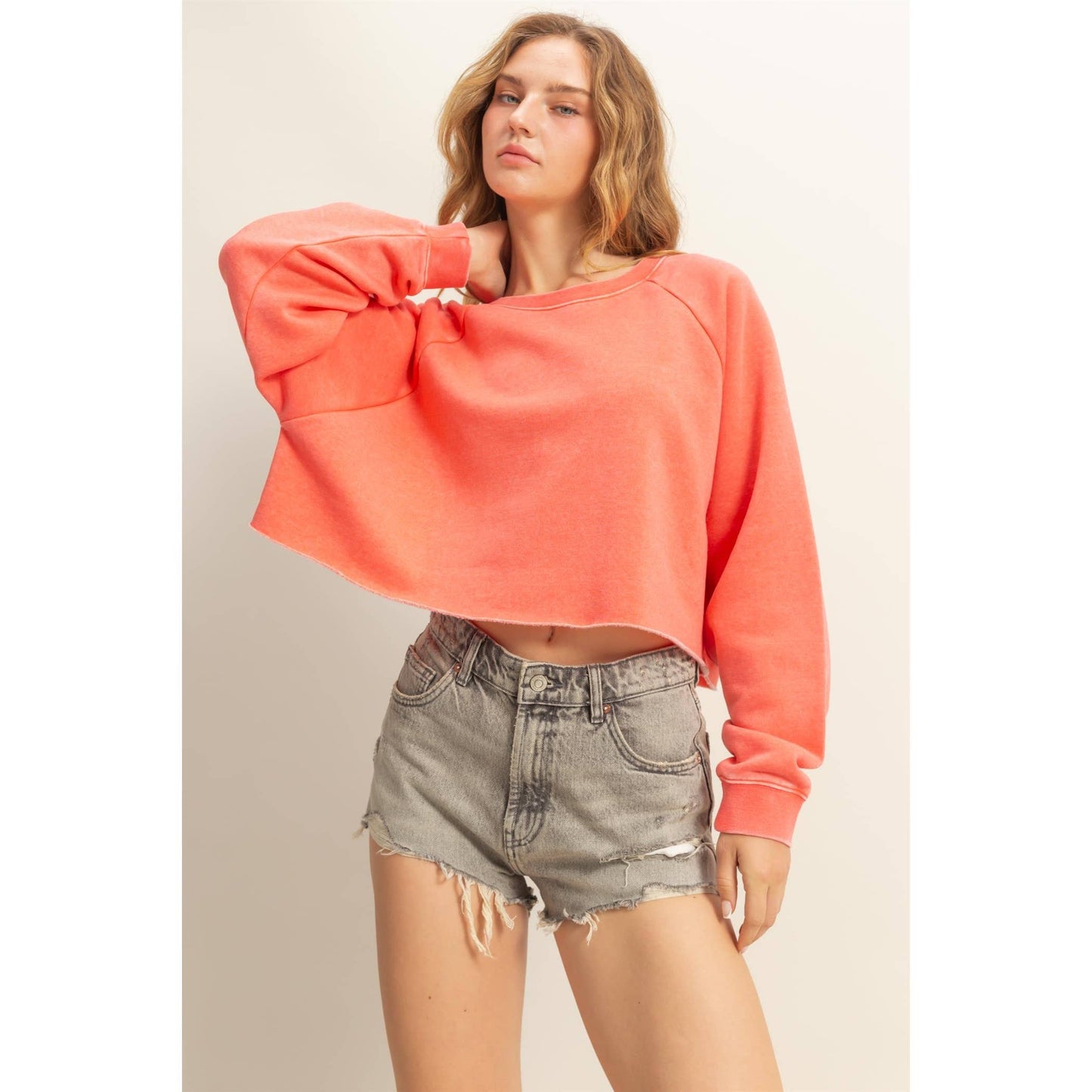 Bianca Mineral Cropped Sweatshirt
