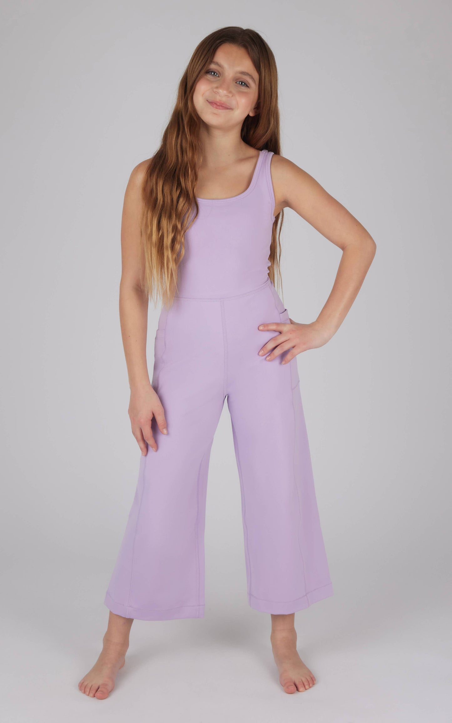 Girls Athletic Wide Leg Jumpsuit