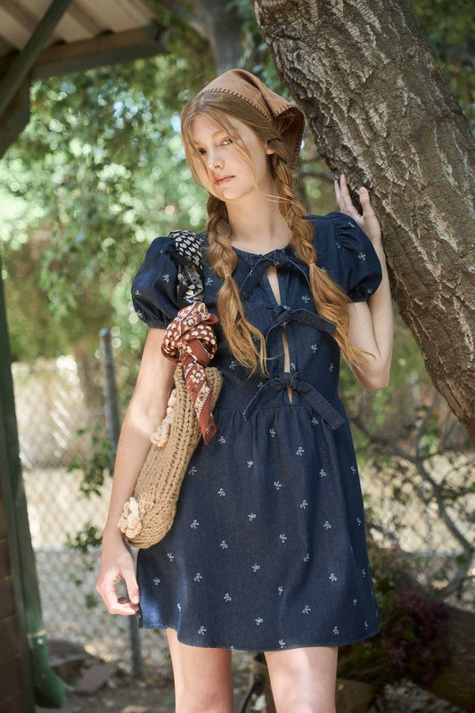 Whisper Denim Bow Dress