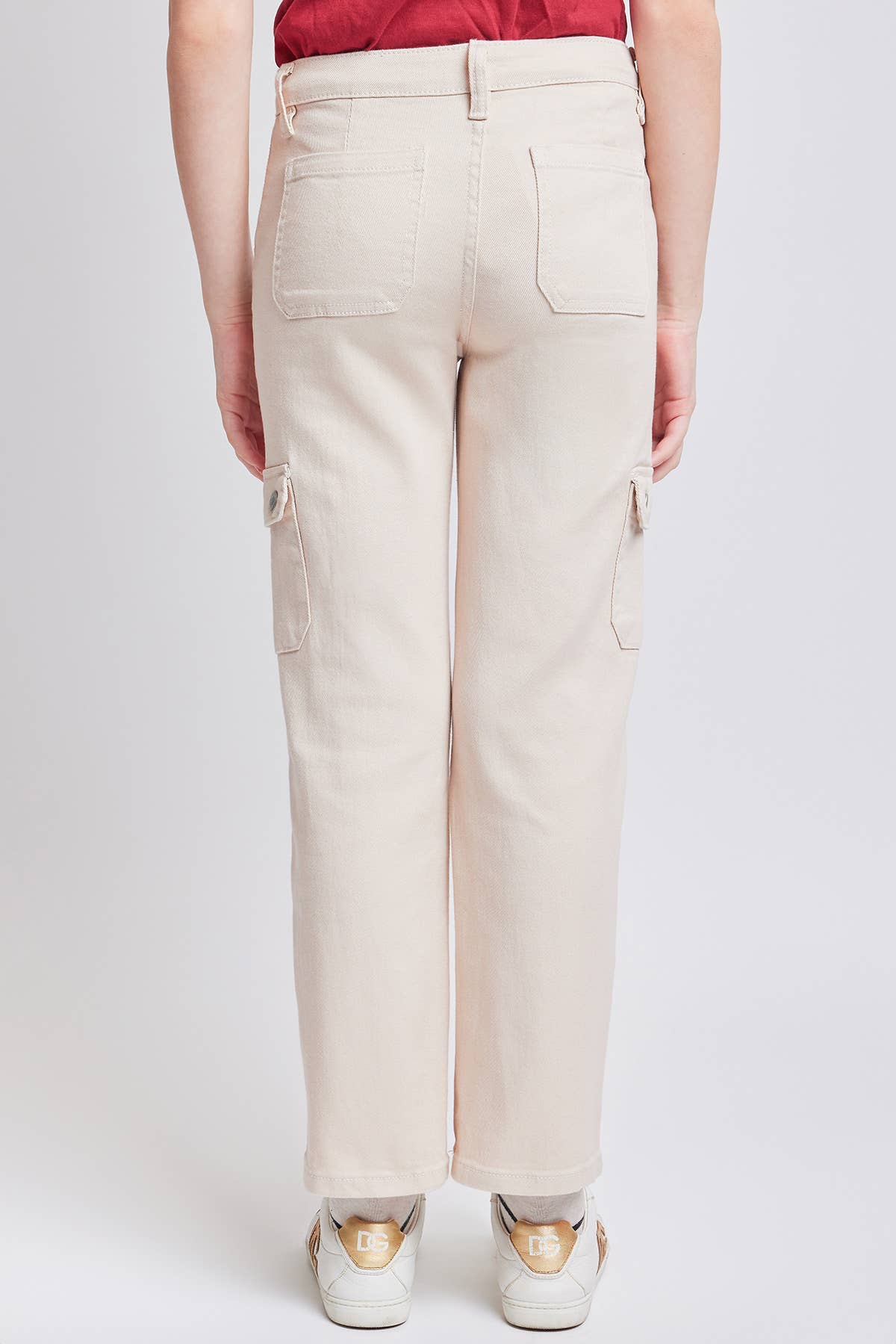 Girls YMI Selena Khaki Cargo Straight Jeans