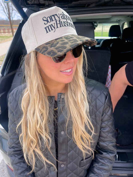 Sorry about my Husband Leopard Hat