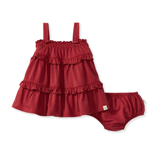 Baby Girls Burt's Bees Mineral Red Dress