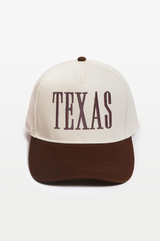 Texas Embroidered Brown Hat