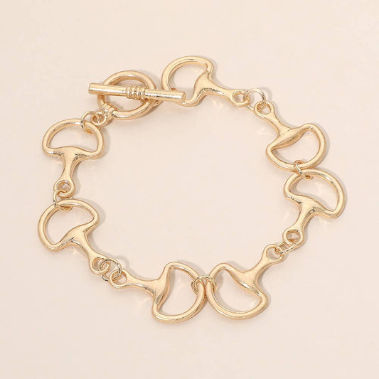 McRae Matte Multi Horsebit Link Bracelet