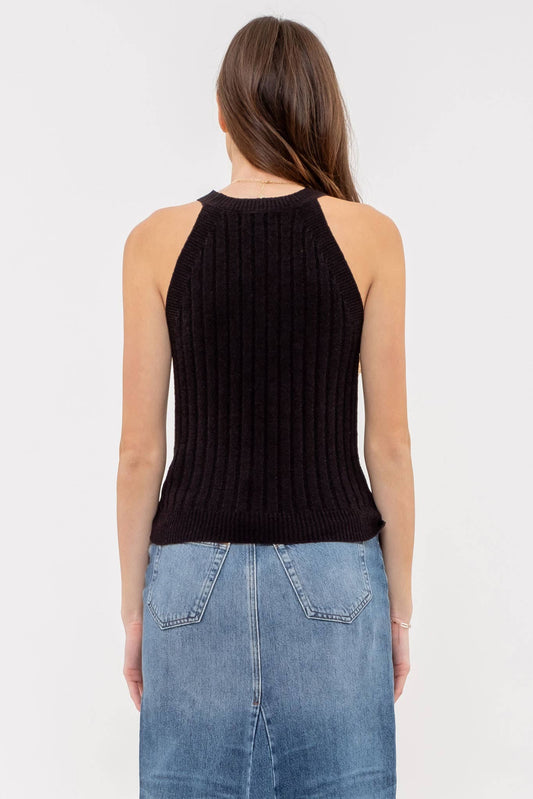 Briar Black Knit Halter