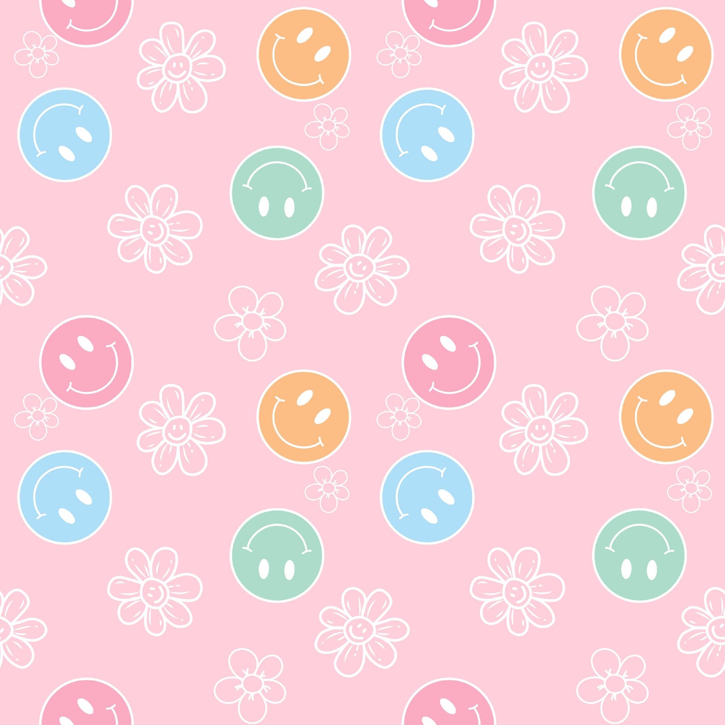 Girls Happy Flower Checkered Picnic Blanket
