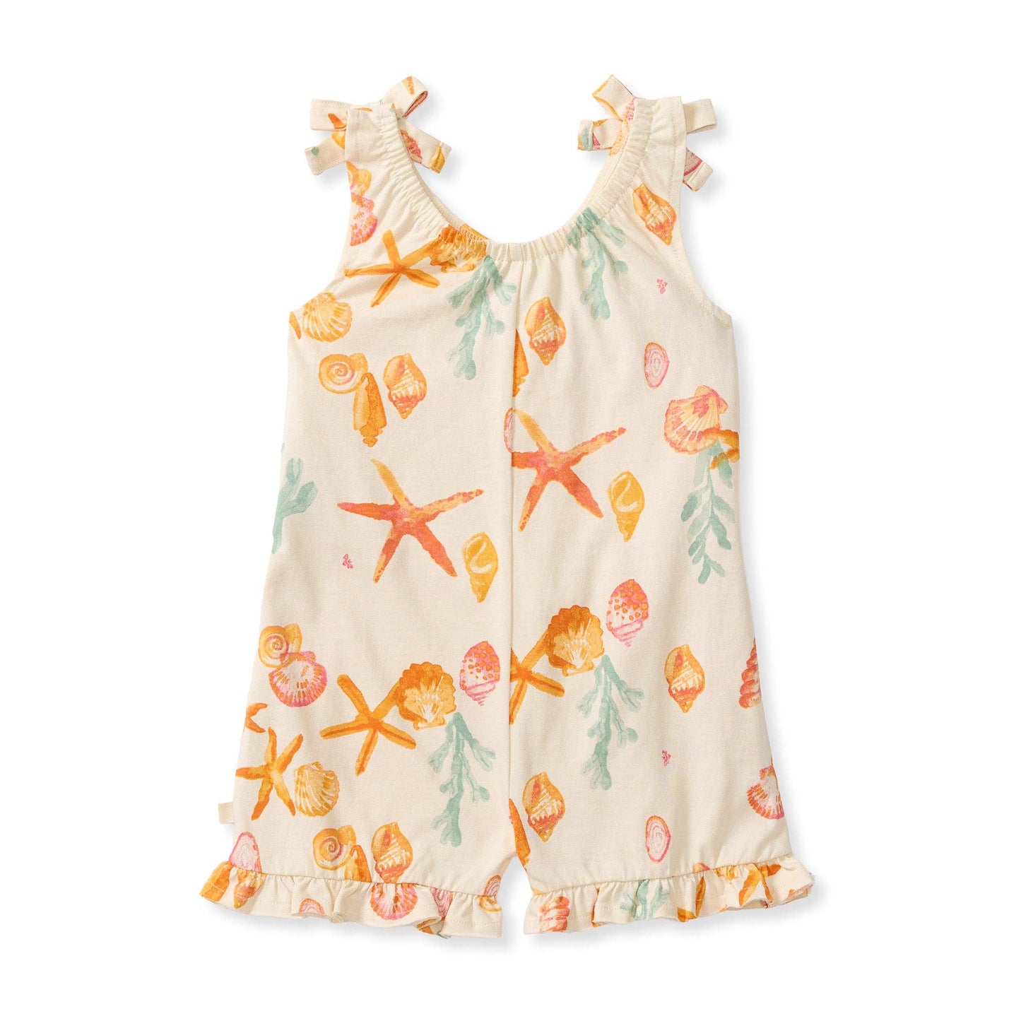 Baby Girls Burt's Bees Starfish & Shells Romper