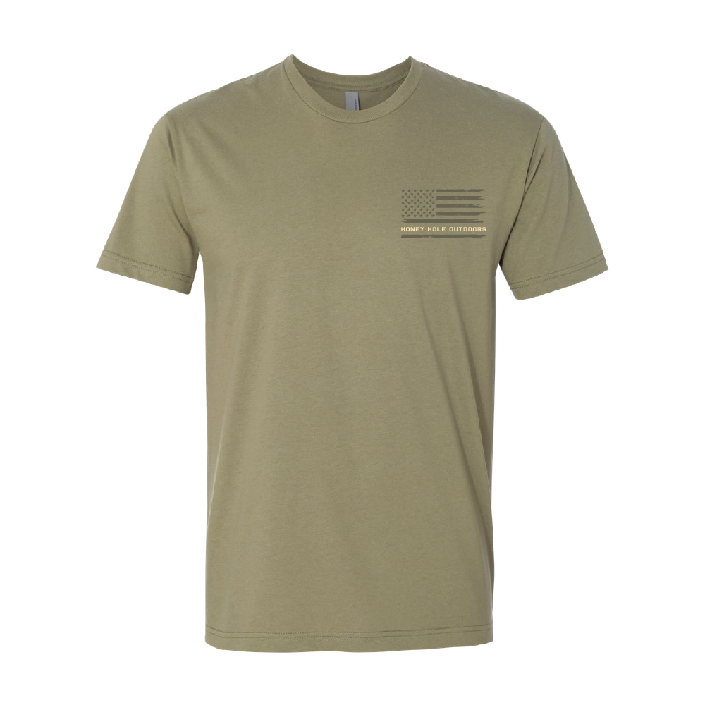 Mens Honey Hole Bass Flag Tee