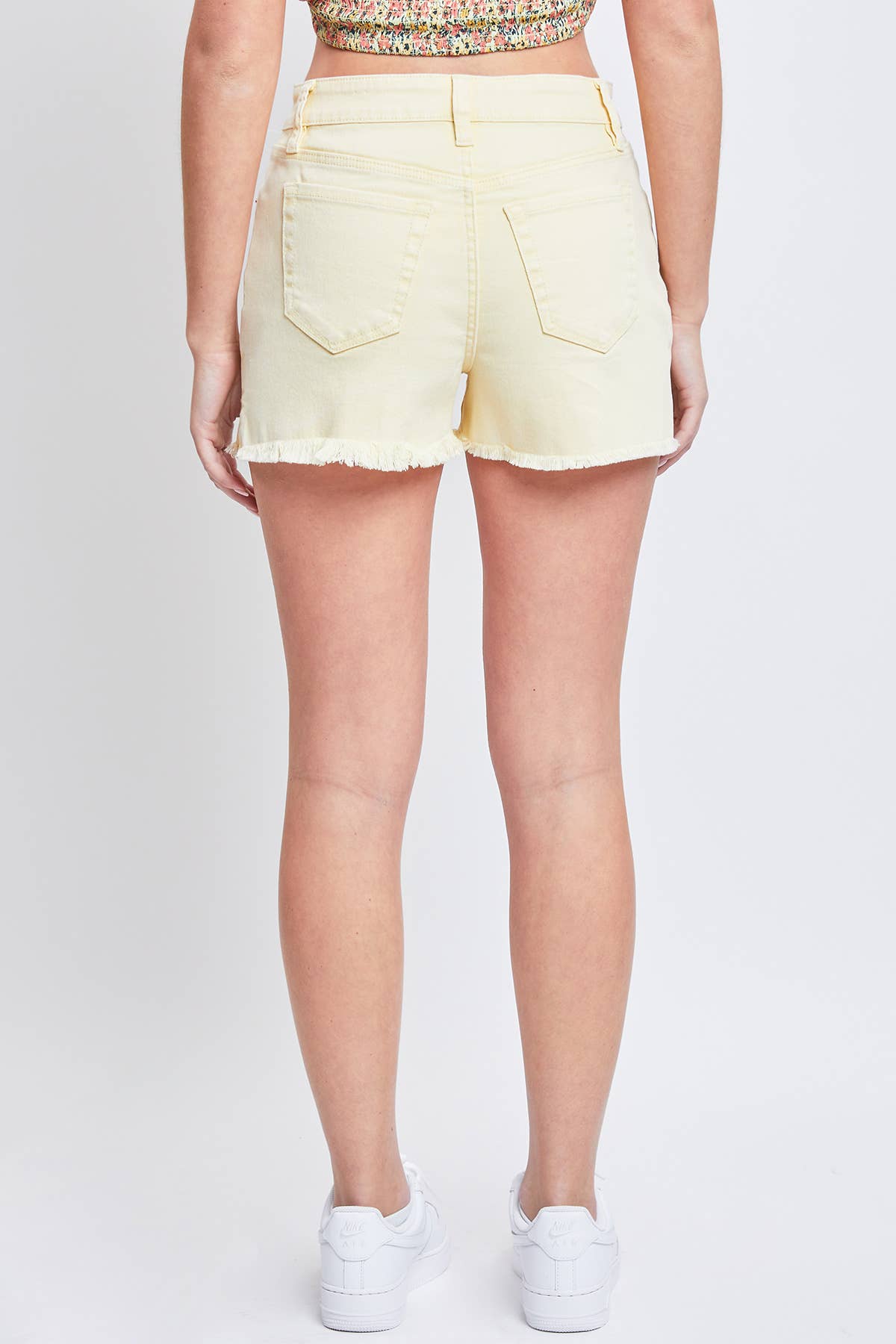 YMI Bumblebee Acid Wash Mom Shorts